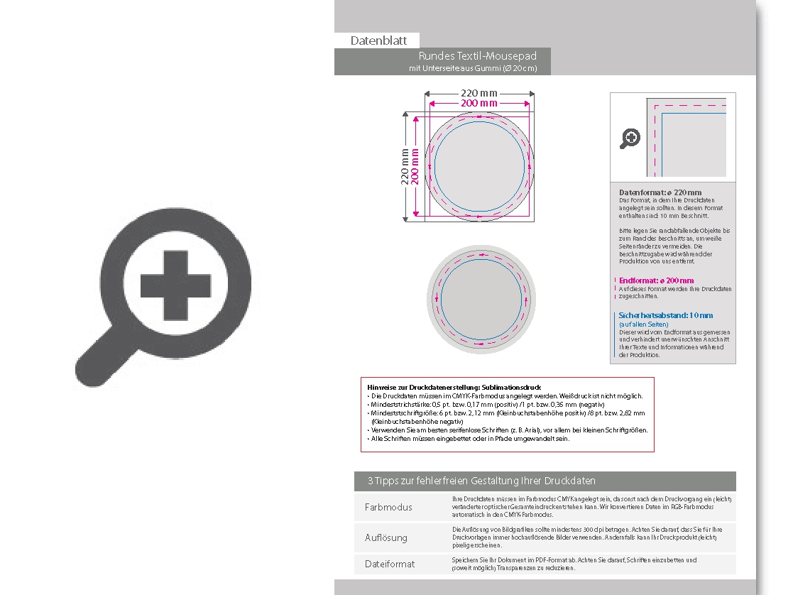 Product Bild rundes_textil-mousepad_mit_unterseite_aus_gummi_(Ø_20_cm)